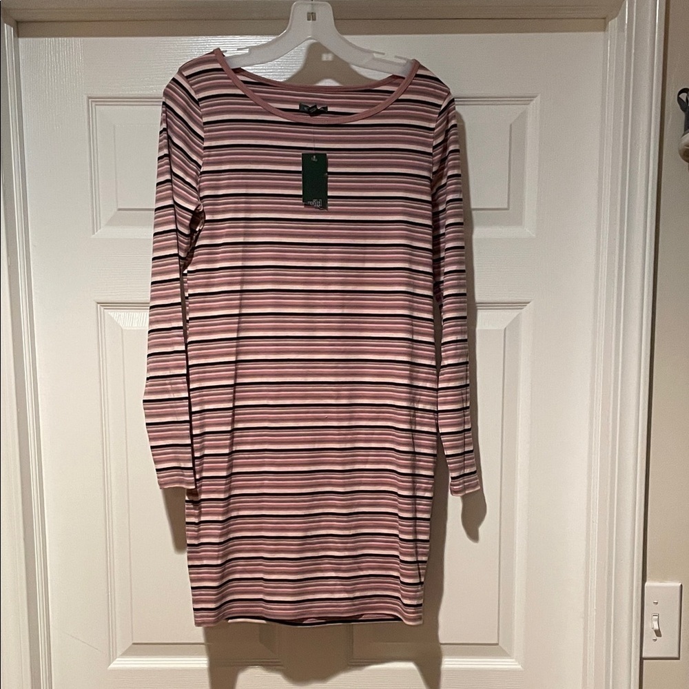 Casual Pink Striped Dress by Wild Fable